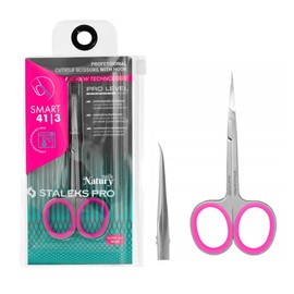 STALEKS PRO by Natury Nails Professional Cuticle Scissors 25 mm Ergonomic Rings Stainless Steel Smart SS-41/3