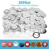 200 Set 2.28 Inch Button Maker Supplies, 58mm Approx. 2.25