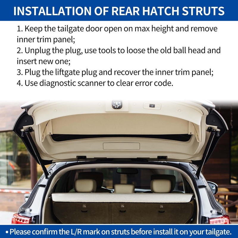 X AUTOHAUX Rear Left Right Tailgate Power Lift Support for