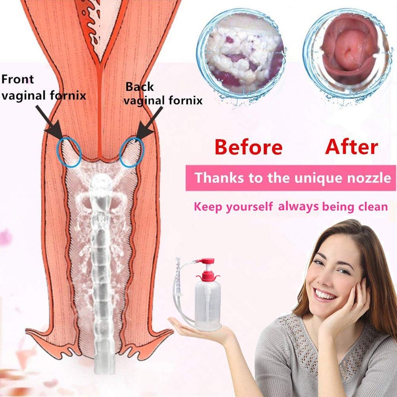 Douche Bulb Kit, Cleanser Douche for Women, Reusable Manual Pressure