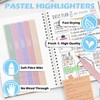TAIHOBO 600PCS Sticky Notes, 6 Highlighters Pastel with Dual Tip,