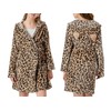 Topgal Teen Robe for Girls Cozy Classic Yellow Leopard Bathrobe