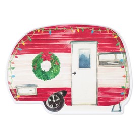 UPware Shape Platter Melamine Serving Platter BPA Free Food Platter 16 Inch Camper Shaped Platter for Christmas Decoration (16" Christmas Camper)