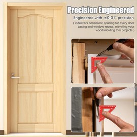 Asixxsix Door and Window Casing Reveal Tool, 2 Pcs 3/16 1/4 Inch Grade Door and Window Trim Installation Tool, Plastic Trim Reveal Marking Tool for Woodworking