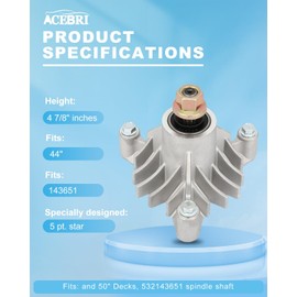 ACEBRI Spindle Assembly fit for AYP 143651 532143651 for Husqvarna 143651 532143651 for AYP 44", 46" And 50" Deck 3 Pack
