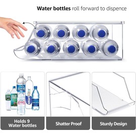 Sorbus Water Bottle Organizer - Can and Bottle Holder Drink Dispenser with Lids