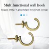 RLMVGBX Tie Back Hooks - Brass Curtain Tiebacks with Expansion