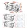 2 Set Adhesive Hanging Wall Basket Inside Cabinet Door Organizer,Wall