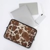 Suhoaziia 10-17 Inch Brown Cow Print Laptop Sleeve, Laptop Bag