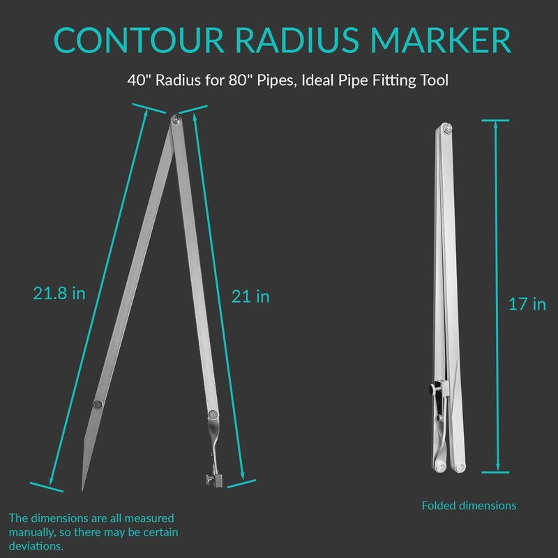 ZGTools Contour Radius Marker - Up to 40" Radius, Aluminum