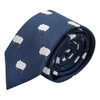 King & Priory Navy Blue Embroidered Sheep Tie