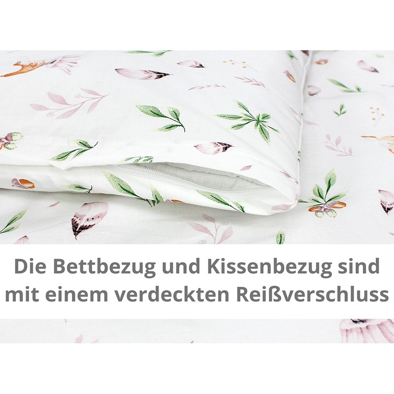 TupTam Baby Crib Pram Bedding Set Duvet Pillow - 4