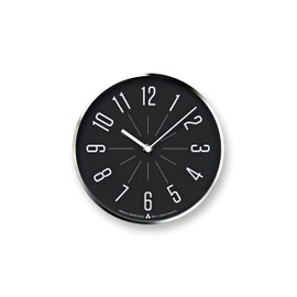 Lemnos AWA13-03 SL Awa Clock Jiji wall clock, metal, silver