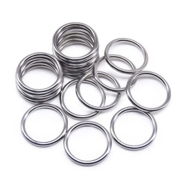 20PCS O Ring Buckle electroplated Zinc Alloy O-Rings Tone for Hardware Bags Belts Craft DIY Accessories (silver, 35mm(1.38in)), Silver, 35mm(1.38in)