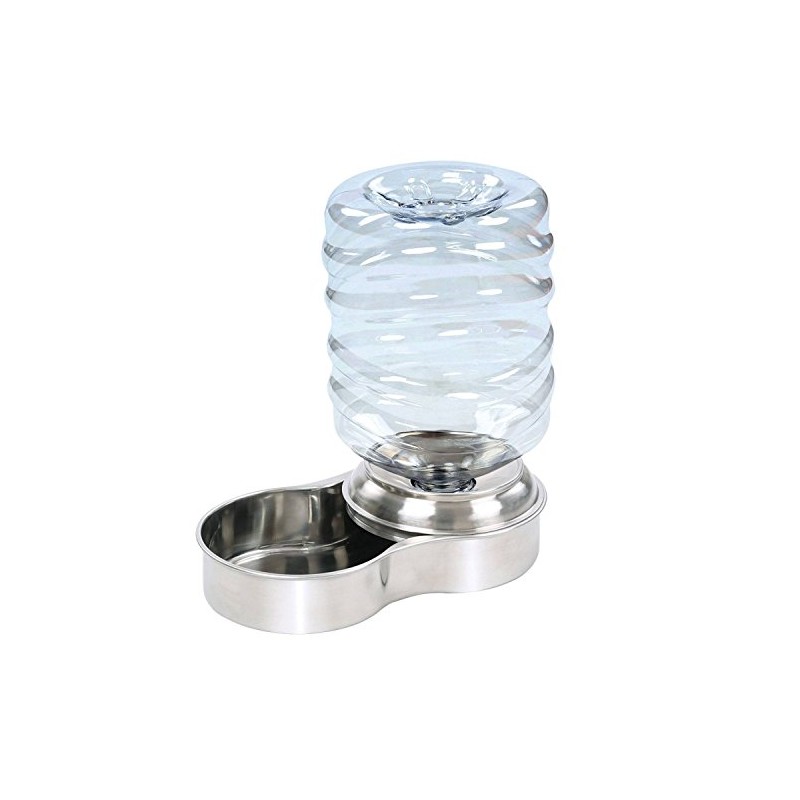 Etna Stainless Steel Pet Dog Cat Water Fountain Bowl, Holds