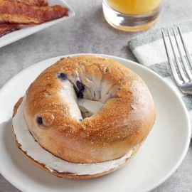 Original Bagel 4.5 oz. New York Style Blueberry Bagel - 75/Case