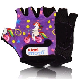 Kiddimoto Kids Cycling Gloves | Anti-Slip Kids Bike Gloves for Boys and Girls| Fingerless Mountain Bike Gloves for BMX, MTB Riding, Gymnastics, Scooters, Skateboard, Balance Bike, Rollerblade.
