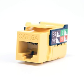 Vertical Cable Cat6A Keystone Jack - 110 Style