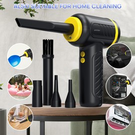 Compressed Air Duster, Perfect Replacement for Compressed Air Canisters, Keyboard Cleaner, Computer Cleaner, Cordless Air Duster, Up to 150,000 RPM, 9000mAh Duster