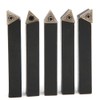 5PCS 3/8in Indexable Turning Tool Holder Lathe Bit Set 60°/75°/90°