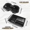 Muslogy Center Console Organizer & Cup Holder Insert 2PCS Set