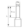 Ve1008 Punta Terminal Ferrul Rojo Calibre 18 Awg 1000 Pzas