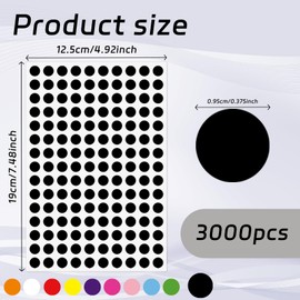 STARZIWEN 1 inch Dot Stickers Yardsale pricing stickers Garage sale Price sticker Spice jar Writable Blank Round Labels Removable Orange Circle Stickers for Most Occasion E.G.Office Diary Sort 1200pcs