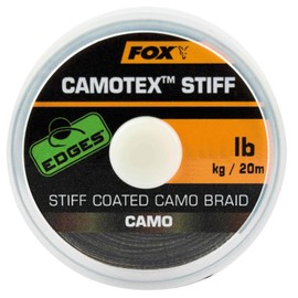 Fox Camotex Stiff Coated Camo Braid, 20 m, Leader Material, Load Capacity: 35 lbs/15.9 kg