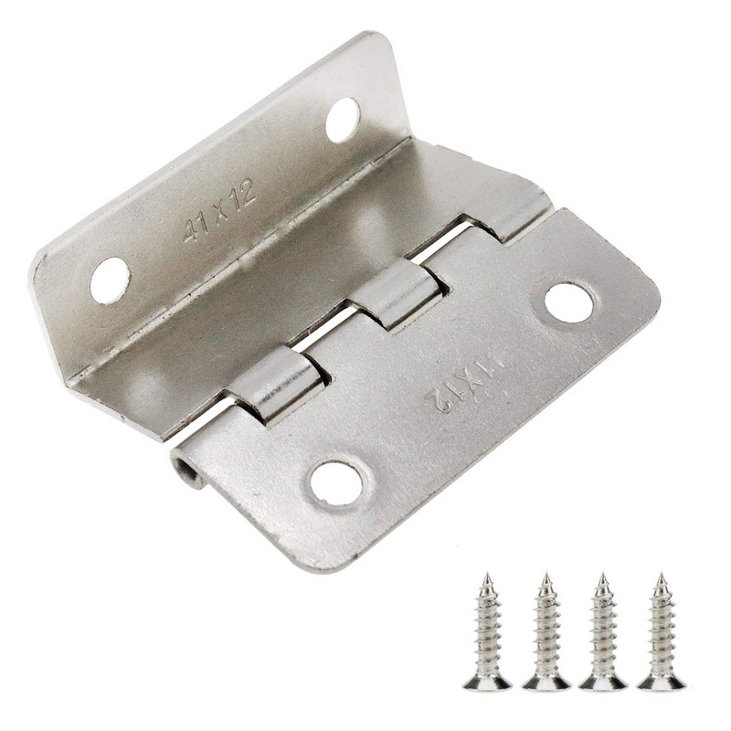 FarBoat 8Pcs Swing Hinge Expandable Offset Cabinet Door Hinges Satin