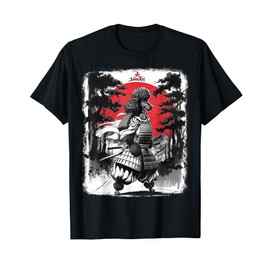 Poodle Dog Samurai Warrior Japan Armor Sunset Vibes Men T-Shirt
