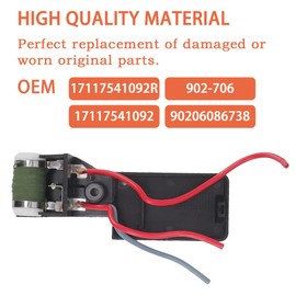 TOJIO Car Engine Cooling Radiator Fan Motor Resistor Fit for Mini Cooper R50 R52 R53 2001-2008, Replaces# 17117541092R, 902-706, 90206086738
