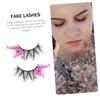 SAFIGLE 1 Pair Glitter Eyelashes for Women Faux Eyelash Extensions