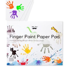 Mr. Pen- Finger Paint Paper Pad for Kids, 11 x 14 Inches, 22 Sheets, Premium Heavyweight White Glossy Paper, Art Paper for Vibrant Finger Painting and Craft Projects