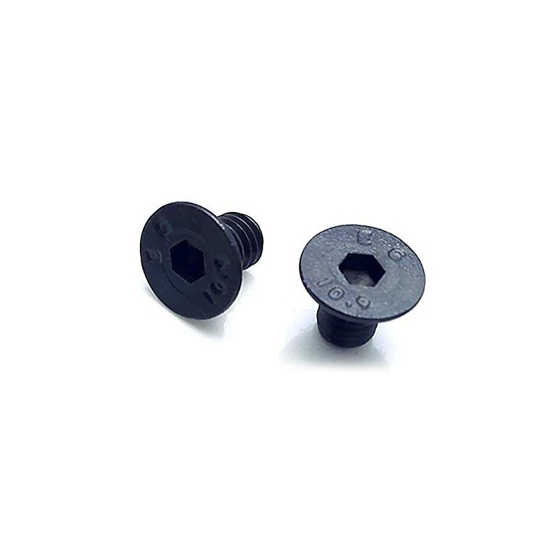 50pcs M4 x 6mm Grade 10.9 Flat Countersunk Hex Socket