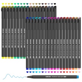 Koilox Fineliner Pens Set, 36 Colour Fine Point Pens 0.4mm Fine Tip colouring pens for Sketch Drawing and Writing,Journaling,Note, Comics, Coloring Book
