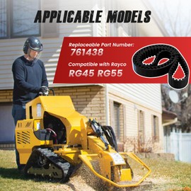 761438 HTD14M Stump Grinder Belt Compatible with Rayco RG45 RG55, 1-1/2" Wide, 125 Teeth, 14MM Tooth Pitch, 1750MM Length, Polychain Drive Belt Replacement