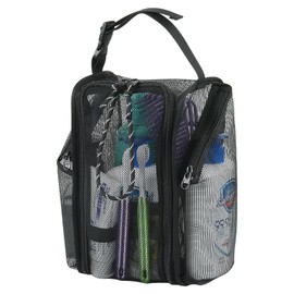 Cosmos Mesh Shower Caddy Toiletry Organizer Hanging Shower Tote Bag, Quick Dry Shower Organizer Portable Bath Bag with Durable Zippers & Side Pockets for Travel, Gym, Swimming, Beach and Camp