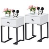 VECELO Nightstands Set of 2, End Table with Storage Drawer