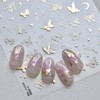 1 Sheets Gold Butterfly Nail Art Stickers 5D Self Adhesive