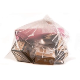 EcoQuality 58 Gallon Heavy Duty Clear Large Trash Bags (70 Count) - Yard Trash Bags, Great for Leaves, Lawn and Leaf Bags, Recycling Garbage Bags, 1.5 Mil (58 Gallon - 70 Count)