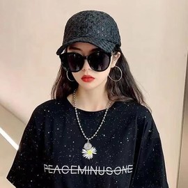 NOIAFZY 2PCS Women's Lace Floral Baseball Cap - Breathable Mesh Back, Adjustable Polyester Sun Protection Hat