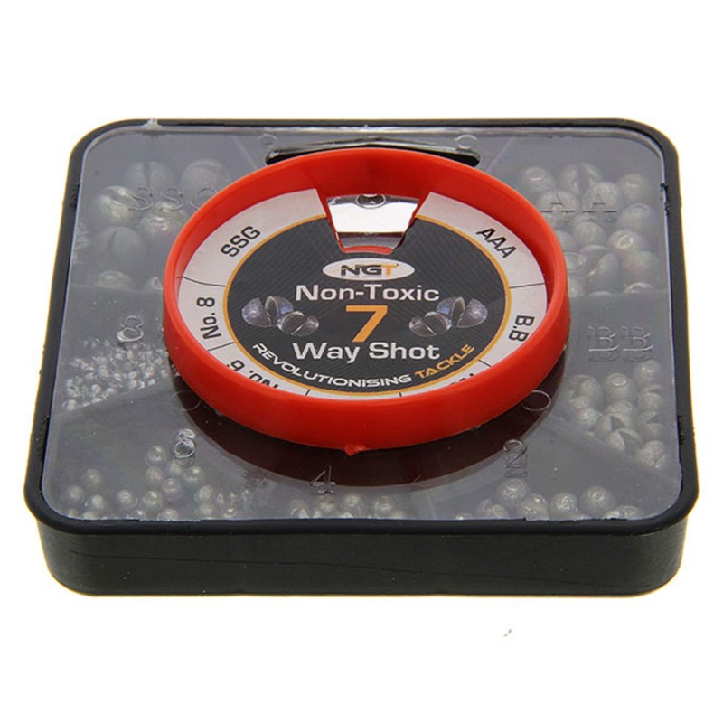 7 Way NGT Non Toxic Split Shot carp/coarse fishing