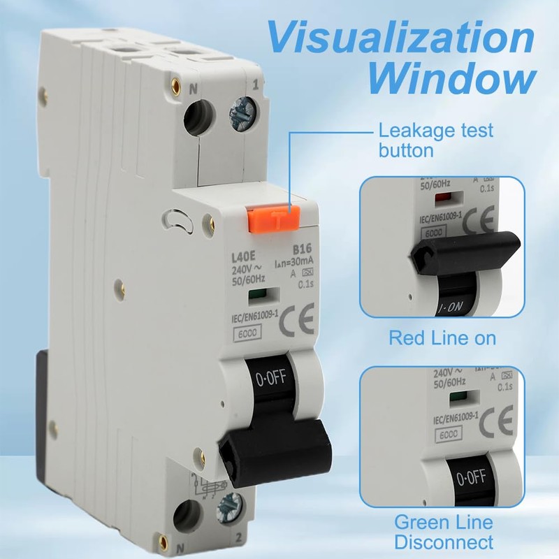 IVEOPPE FI/LS Switch, Fi LS Switch, Fi Circuit Breaker 16A,