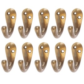 Hammer and Tongs - Single Robe Hook - W20mm x H45mm - Brass - Pack of 10