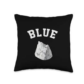 Chow Line Food Gear for Foodies Blue Cheese Funny College Team Logo Throw Pillow, 16x16, Multicolor