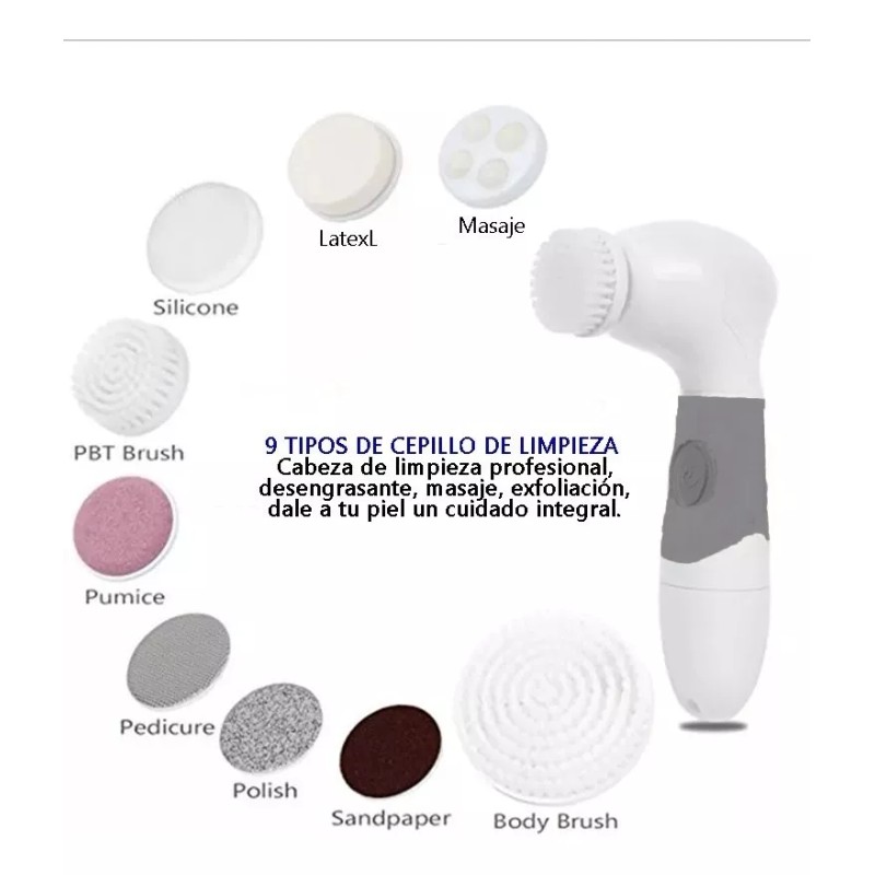 Cnaier Cepillo Limpiador Facial Exfoliante 9 En 1