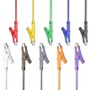 Peakelect 10PCS Alligator Clip Electrical Test Lead Dual Ended Crocodile
