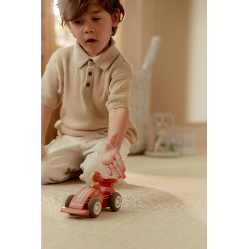 Little Dutch 2526 Wooden Cars Racing Car Pull Back Cars