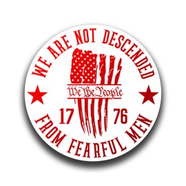 We The People 1776 Vinyl Decal Sticker For Cars Trucks Windows Bumpers Walls Laptops Cups Etc - Peel And Stick Weatherproof Indoor Outdoor Full Color Printed Laminated Vinyl - 5.5 Inches At Largest Point - KCD3474