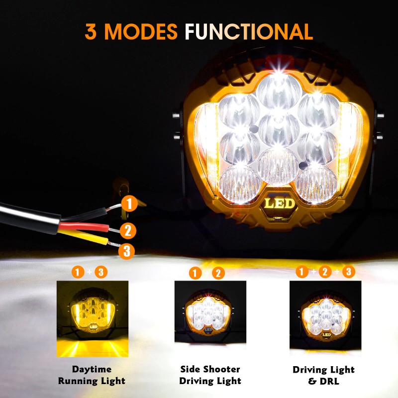 MAYELLO Pair 7"in LED Work Light Bar Pod Spot Flood
